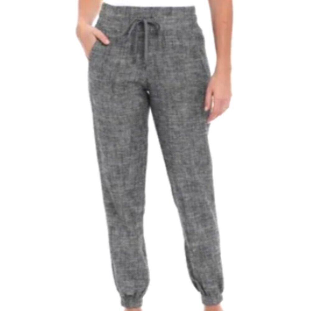 Briggs Linen Blend  Women's Pull-On‎ Jogger Pants Sz S Gray #119P